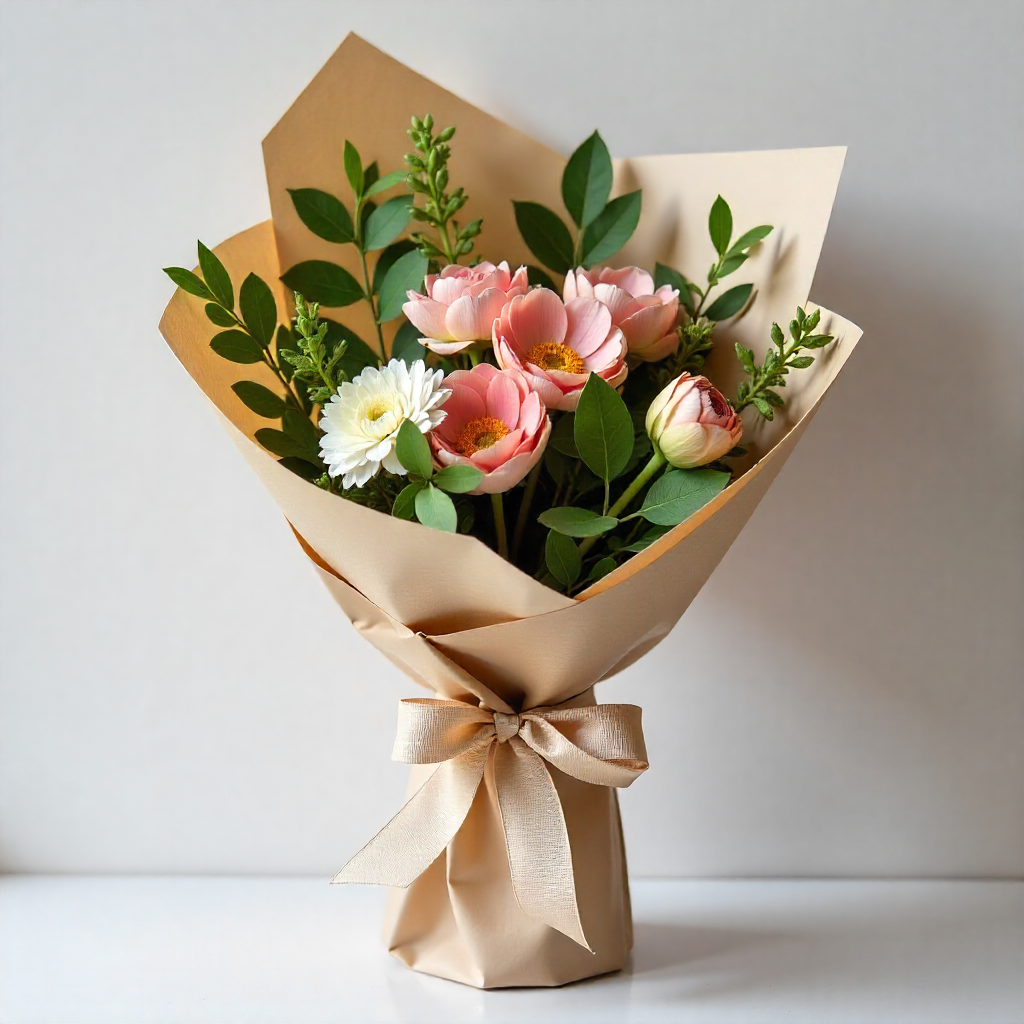 Compostable packaging materials and biodegradable floral wrapping